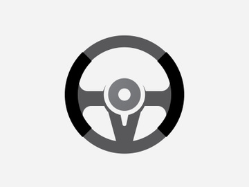 Car steering wheel logo illustration vector preview picture