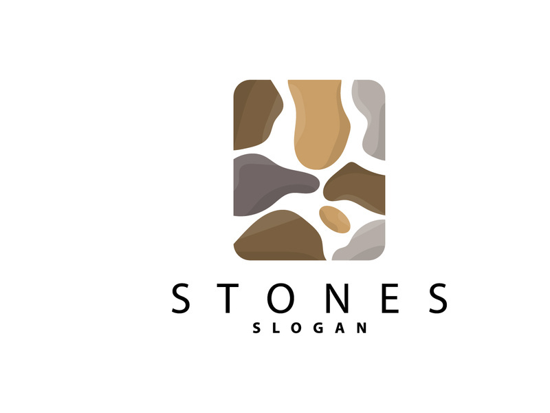Stone Logo, Premium Elegant Design, Stone Balance Vector