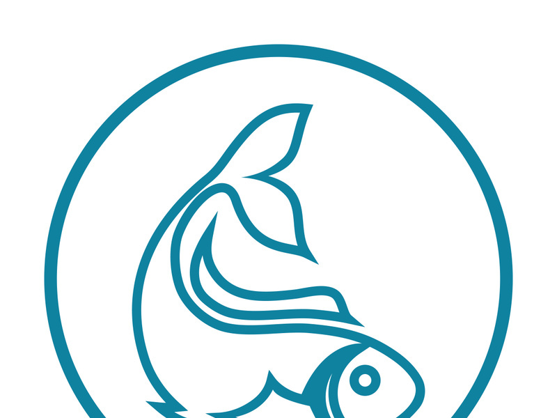 Fish logo template. Creative vector symbol