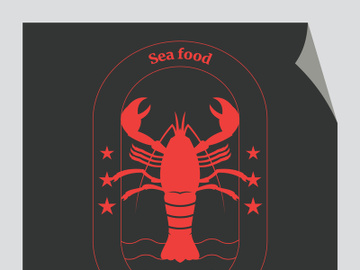 Vintage lobster logo preview picture