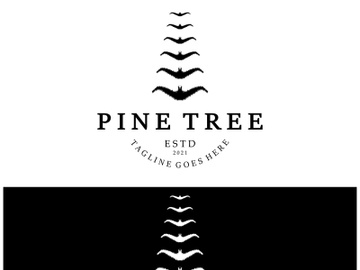 simple pine or fir tree logo,evergreen.for pine forest,adventurers,camping,nature,badges and business.vector preview picture