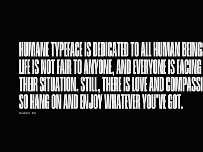 HUMANE - Free Typeface / Variable