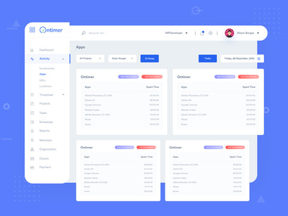 OnTimer - Time Tracking, Scheduling & Monitoring Web App