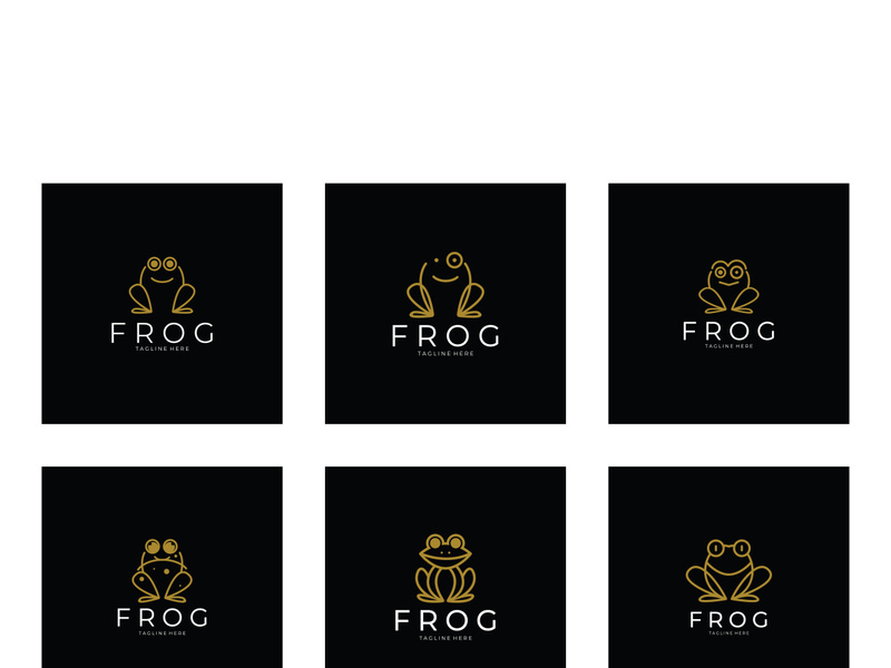 frog logo simple vector design template