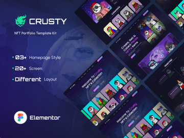 Crusty - NFT Portfolio Template Kit preview picture