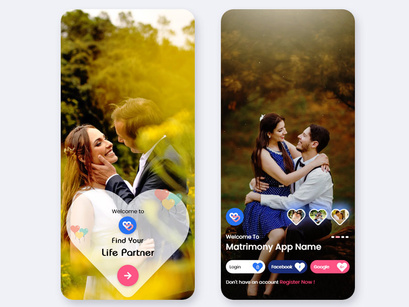 Find Your Life Partner Matrimony Mobile App UI Kit