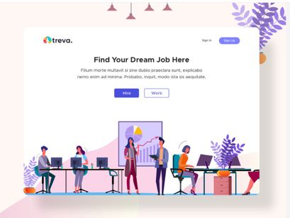 Treva - Job Hiring Platform Exploration (Sketch Freebie)