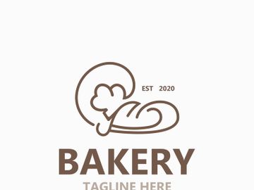 Bread Vintage style Logo Design Vector, label product Bake shop Homemade template preview picture