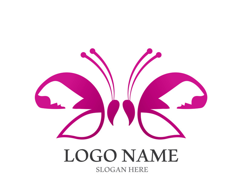 Butterfly logo icon vector design illustration