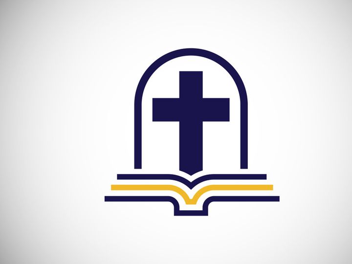 Church logo. Christian sign symbols. The Cross of Jesus