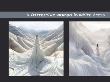 Attractive woman in white dress preview picture