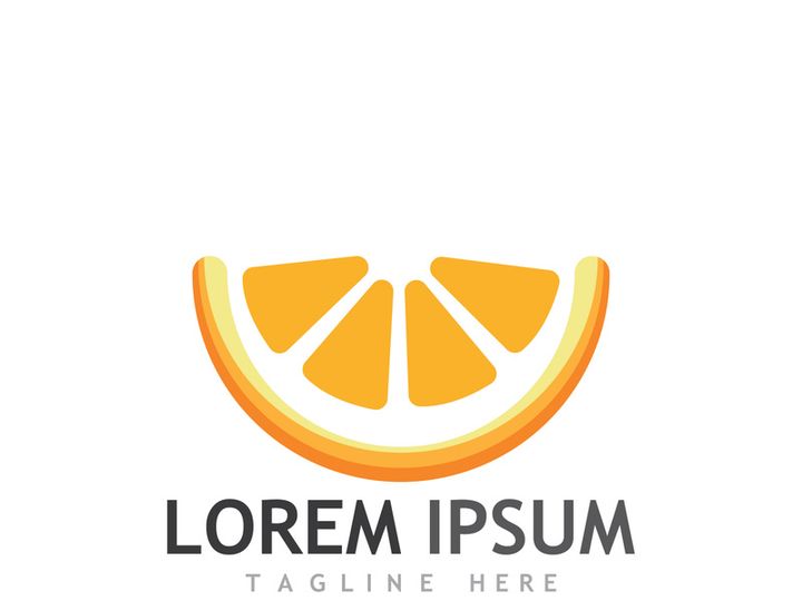Fresh citrus fruit logo design.