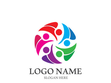 people group and community logo icon illustration design vector preview picture