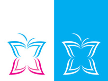 Butterfly logo icon vector design illustration