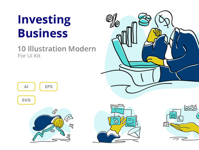 Investment Business flat Illustration
