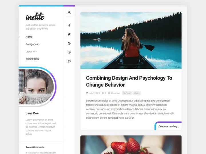 Indite Wordpress Theme