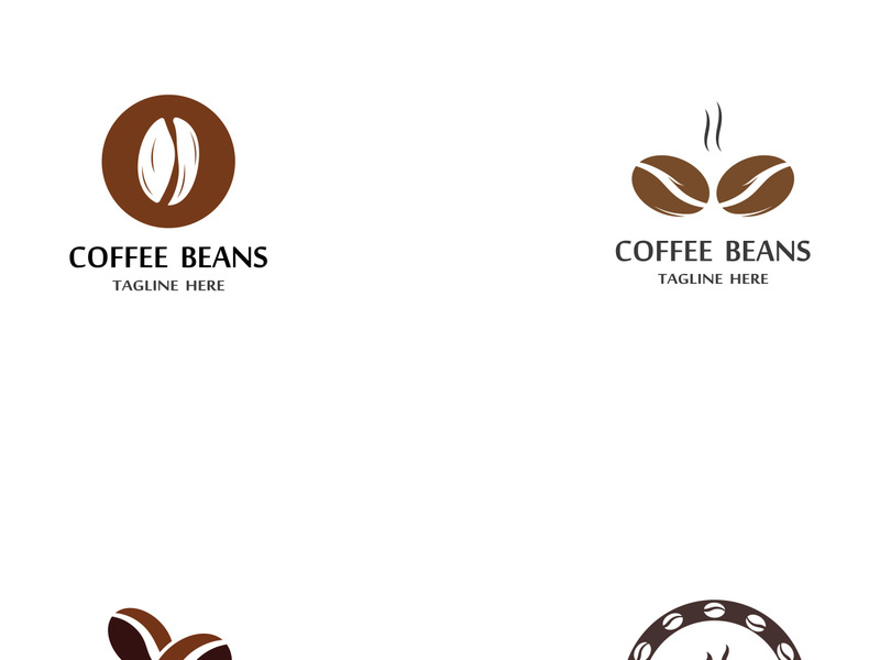 Premium coffee bean logo design.