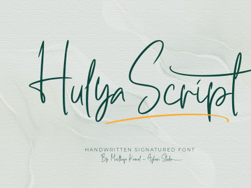 Hulya Script Handwritten Signature Font preview picture