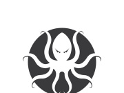 Octopus logo vector design and illustration template