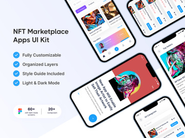NFTX - NFT Marketplace App UI Kits preview picture