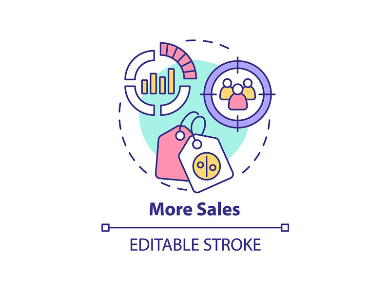 More sales concept icon