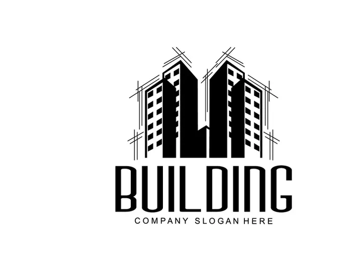 City Building Construction Logo Design Premium Quality Line Vector Illustration