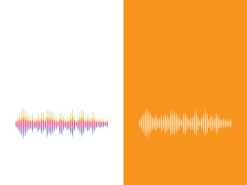 Sound waves logo background modern music vector image preview picture