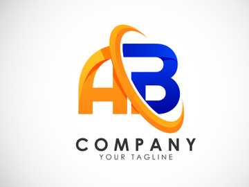 Initial Letter A B Logo Design Vector Template. Graphic Alphabet Symbol For Corporate Business Identity preview picture