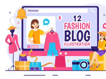 12 Fashion Blog Illustration preview picture
