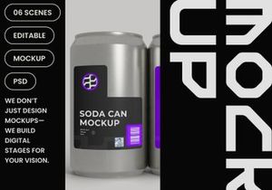 Soda Can Mockup