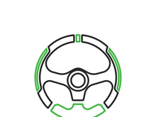 Steering Wheel vector image logo