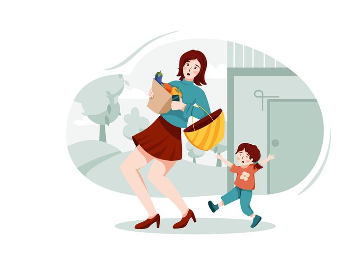Multitasking Woman Illustration