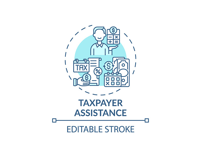 Taxpayer assistance concept icon