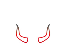Devil horn Vector icon design illustration Template
