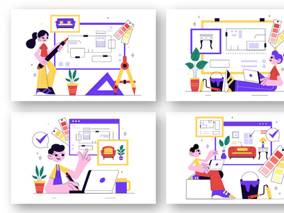 10 Interior Designer Illustration