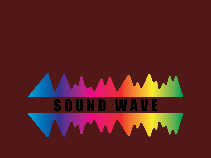 Sound waves logo background modern music vector image