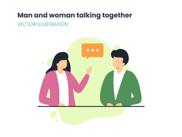 Man and woman talking together preview picture