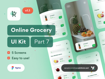 Grofast - Online Grocery App UI Kit Part 7 preview picture