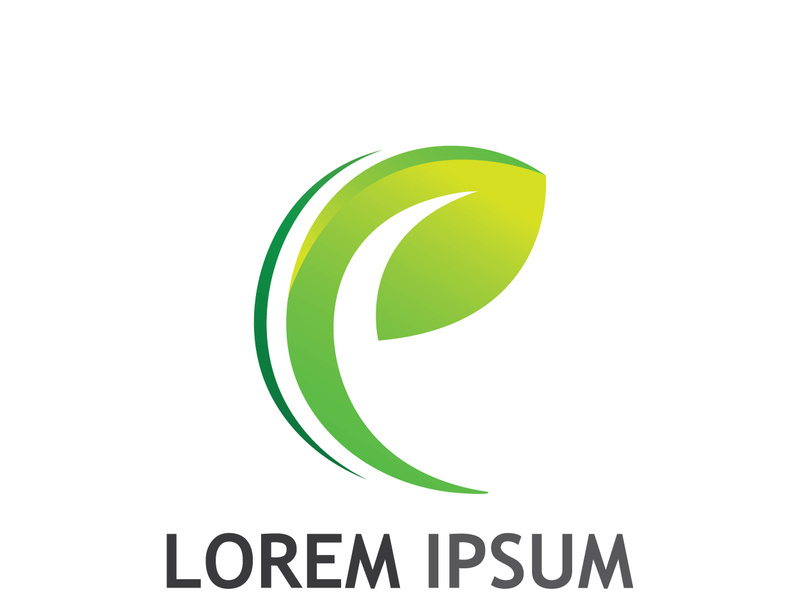 Colorful natural leaf logo design.