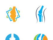 Bone logo design.logo for nursing, medical, orthopedic.