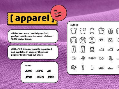 Apparel Male Icon For Any Purpose
