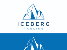 Antarctic iceberg logo design.