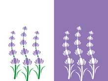 Fresh lavender flower logo vector flat design