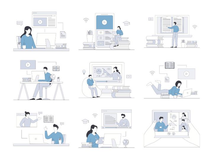 Online Education Illustration Vol 2
