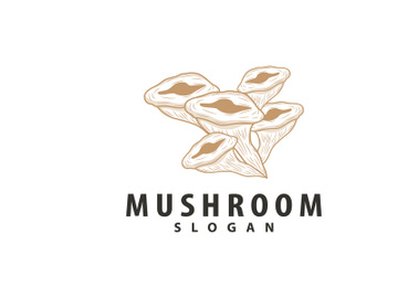 Mushroom Logo, Retro Minimalist Design, Food preview picture