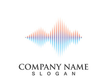 Sound waves vector illustration design template