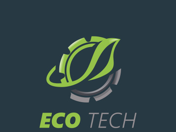 Eco technology business vector design modern. Nature technology logo with leaf and circuit tech minimalist vector illustration preview picture