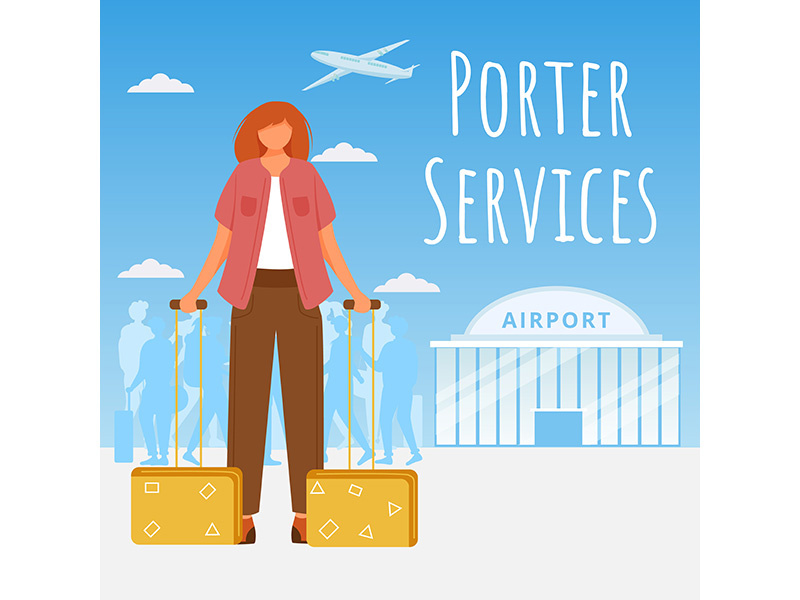 Porter services social media post mockup