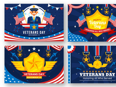 13 Happy Veterans Day Illustration