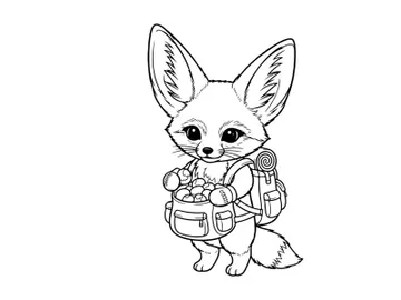 Cute fox chef cooking vector illustration flat design preview picture